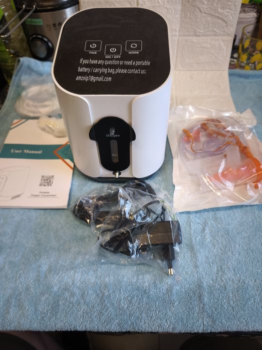 Novo Concentrador de Oxigênio Portátil - Creliver XM-898, Aparelho de Oxigênio para Uso Doméstico, 1-4L/Min, Pureza de 90%-30% com Função Ânion,