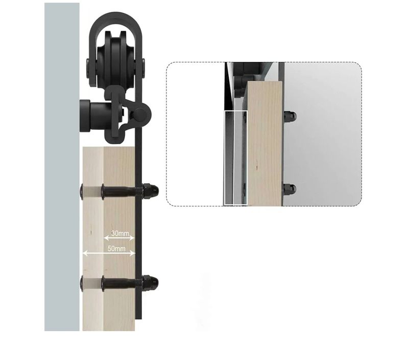 SMST System Do Drzwi Przesuwnych 228 cm - Kompletny Zestaw Z Prowadnic