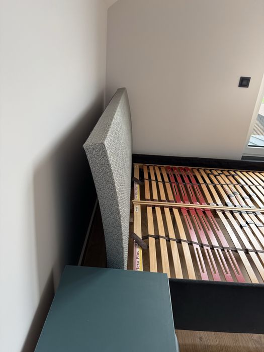 Łóżko 160x200, tapicerowane, regulacja twardości stelaża