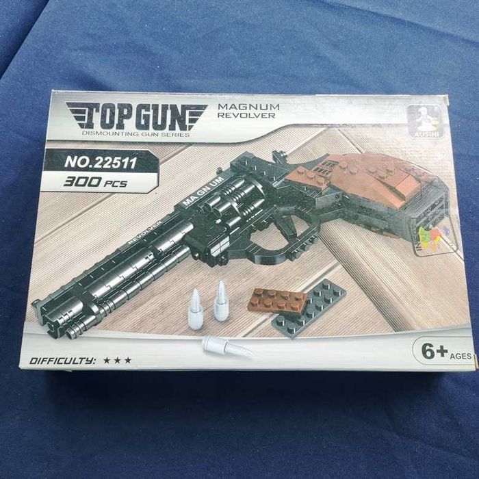 Top Gun tipo lego 300 peças Magnum revolver