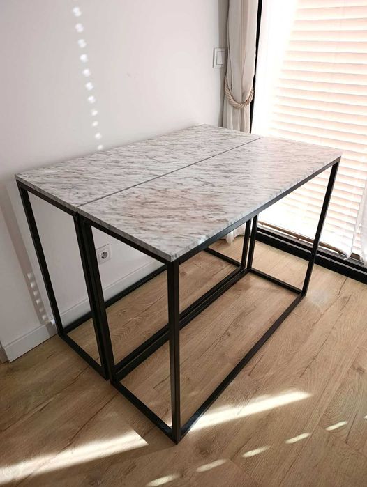 Consolas de entrada/sala de estar modernas estilo mármore e ferro