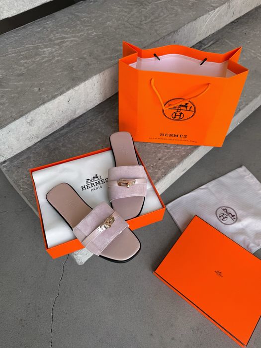 Klapki Hermes giulia pink