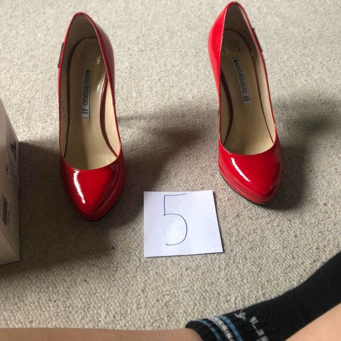 Szpilki skórzane, czerwone, Mario Bolucci czarne rozmiar 37, nowe [5]