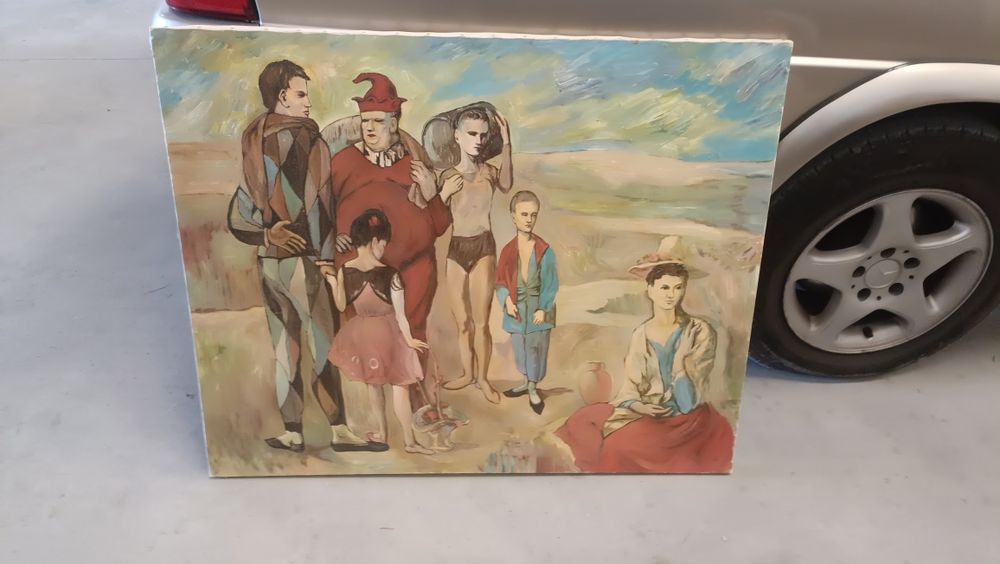 Réplica pintada à mão a óleo — La Famille Saltimbanque (Pablo Picasso)