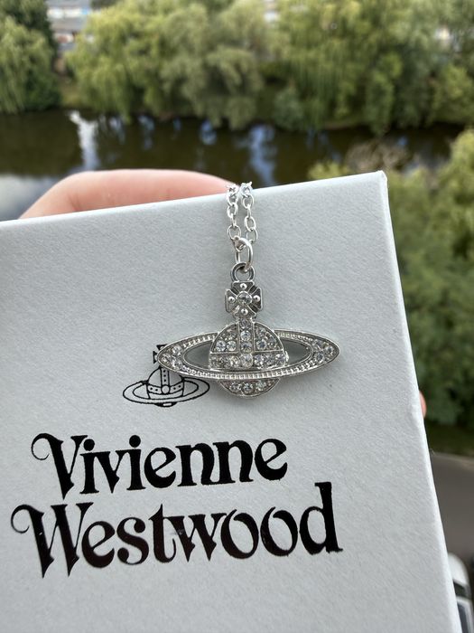 Підвіска Vivienne Westwood з кристалами Цепочка вивене вествуд орбіта сатурн кулон | Повний подарунковий набір