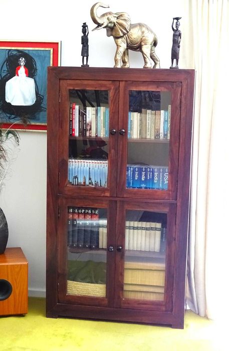 Regał na książki, witryna, biblioteczka z AlmiDecor - palisander