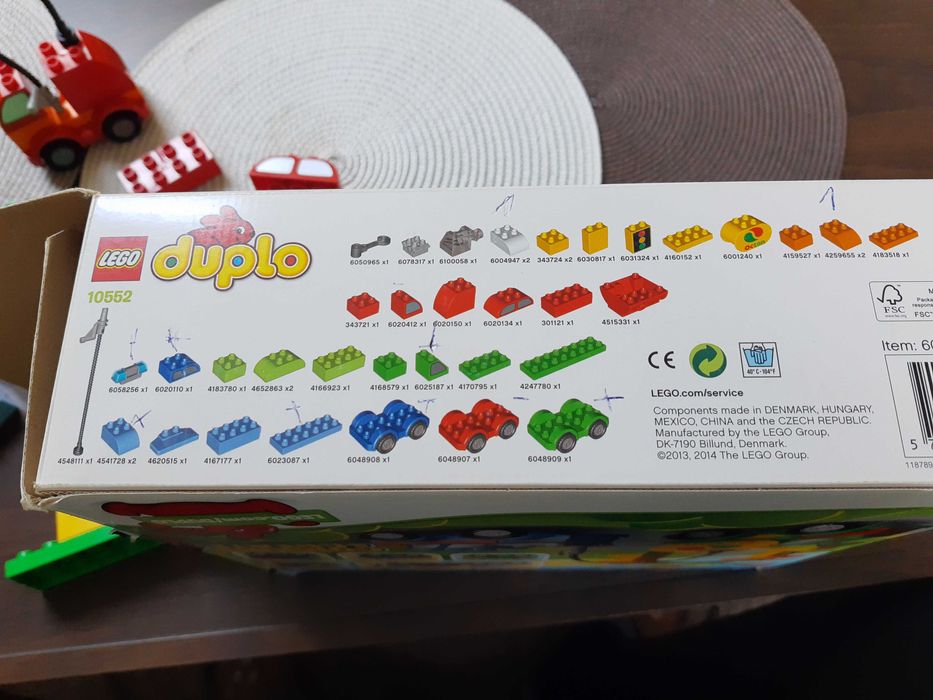 LEGO Duplo 10552 kreatywne, samochodziki, różne