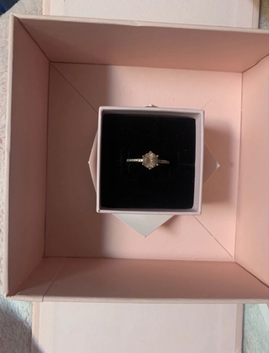 Pandora Crown pink golden Ring