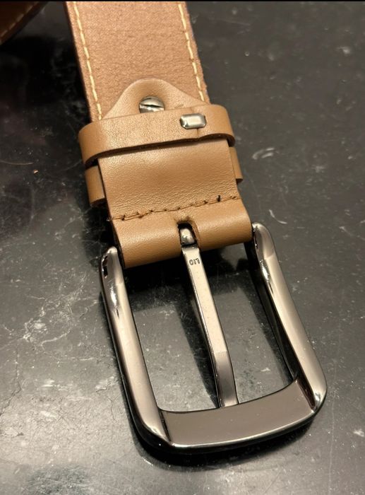 Skórzany pasek męski 115x3,5 cm