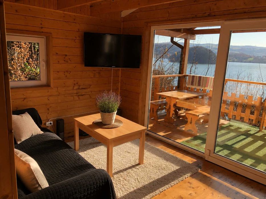 Domek z widokiem nad  jeziorem Rożnowskim, całoroczny, jacuzzi