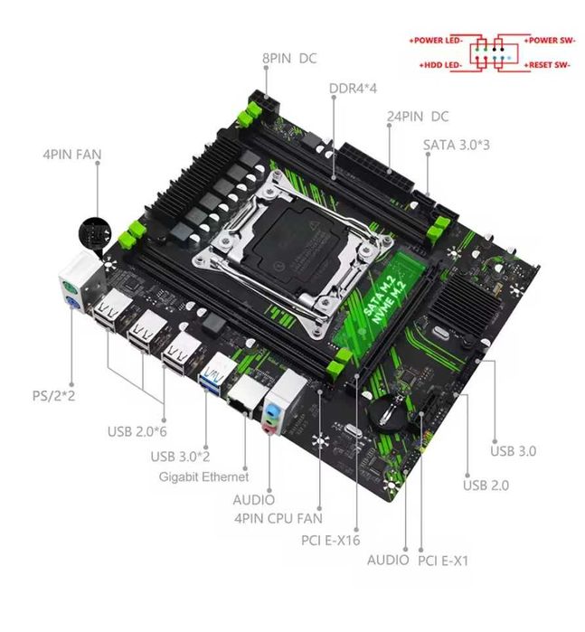 Материнська плата X99 Machinist PR9 для XEON v3 та v4 (під ремонт)
