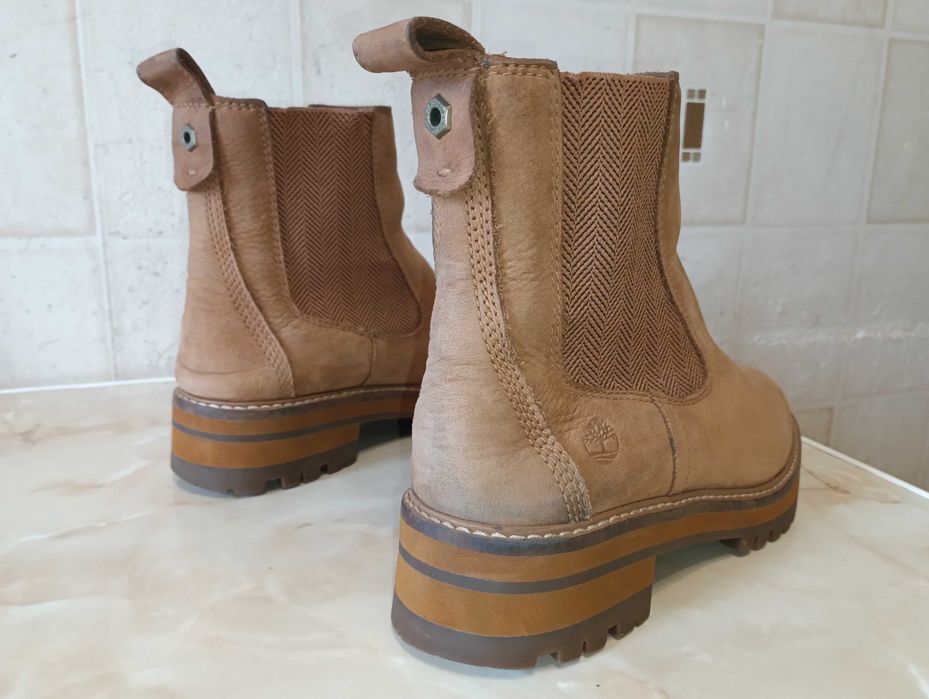 Идеальные Челси Timberland 38р Нубук Желтые Ботинки (стелька 25см)