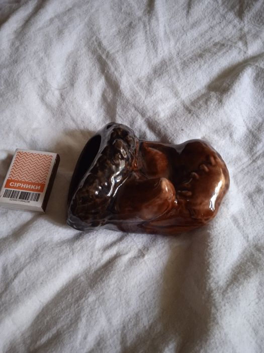 Пепельница Рукавичка обливная керамика СССР