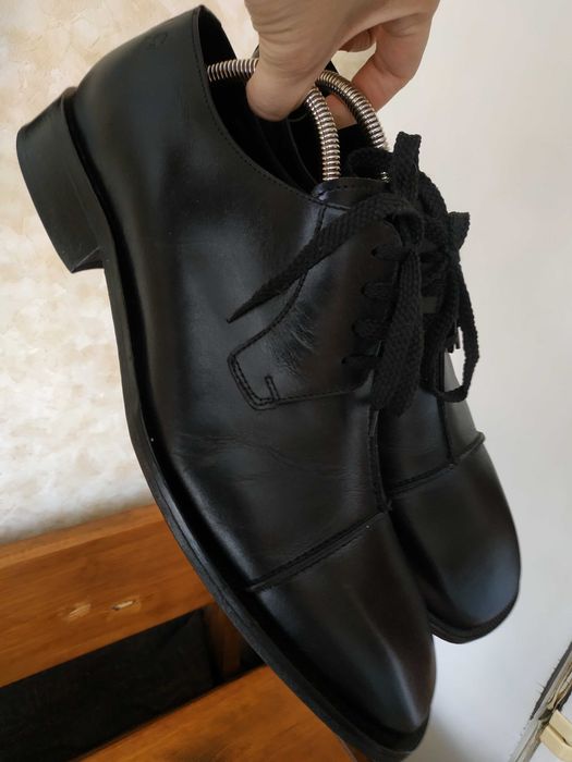 Весільні чорні чоловічі туфлі шкіра Вerkelmans_оригінал 47 розмір_31см