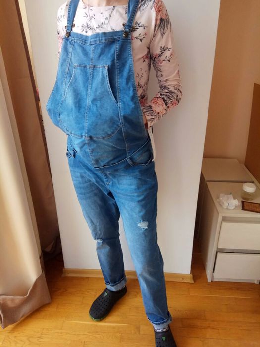 Джинсовый комбинезон для беременных