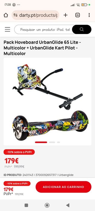 Hoverboard com cadeira