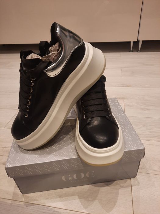 Sneakersy damskie GOE czarne jak nowe r.38,5