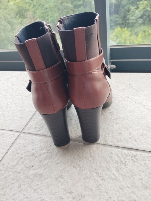 Buty Geox damskie 40 jak NOWE botki brązowe skóra