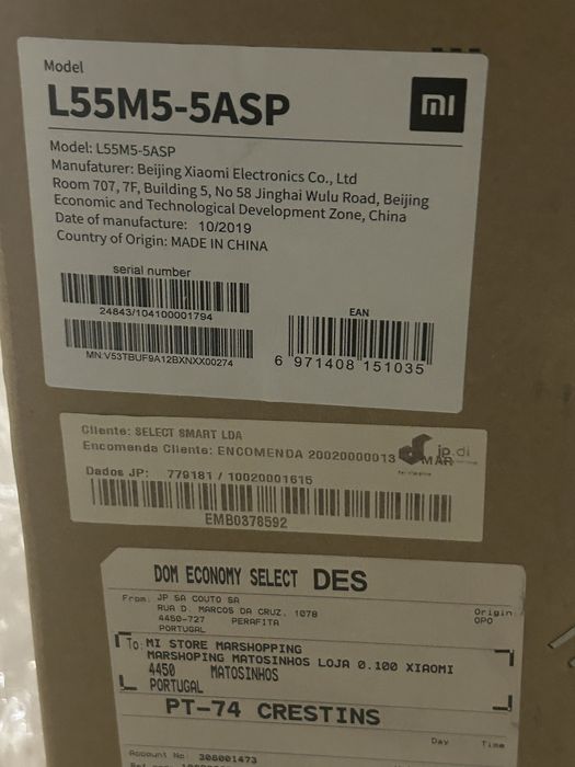 Smart TV Xiaomi 55" UHD 4K L55M5 5ASP + suporte parede