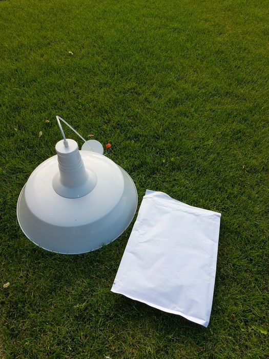 Lampy 4 białe loft industrial metalowe