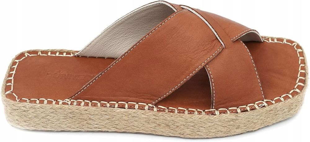 Runnerboss klapki damskie espadryle brązowe 37 jwj