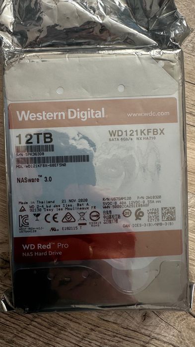 НОВИЙ HDD 12TB Western Digital Red Pro (WD121KFBX)
