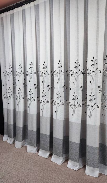 Тюль льон натуральна нитка тюлі штори бамбук блекаут софт мрамор