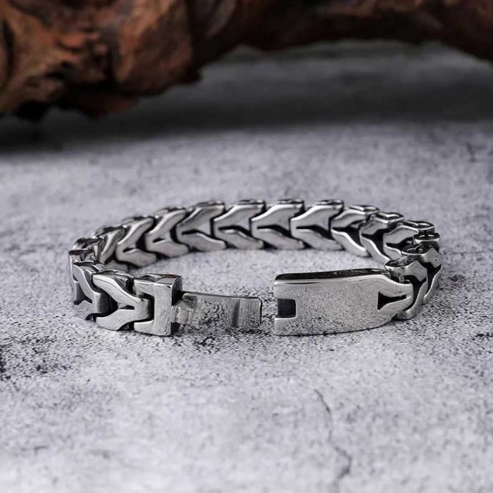 Масивний чоловічий браслет медична сталь ширина 12мм довжина 21.5см