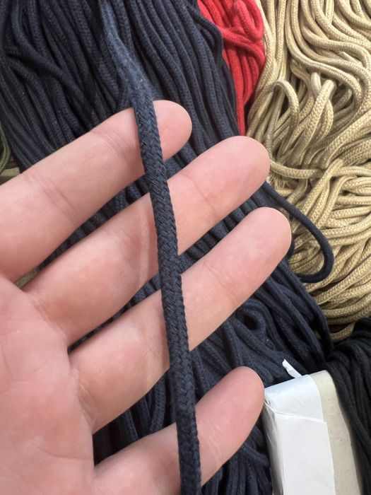 Шнур бавовняний, хлопковый , 5 мм діаметр, веревка