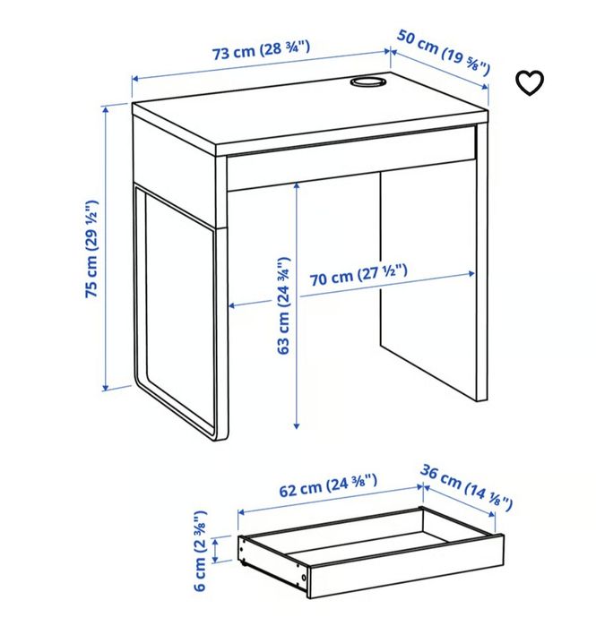 Secretária Micke Ikea