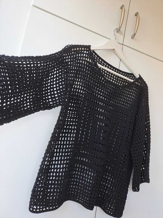 Кофта вязаная черная