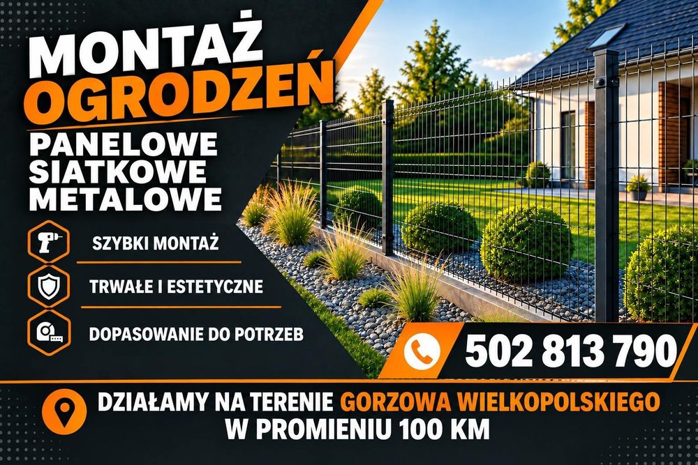 Montaż ogrodzeń i bram