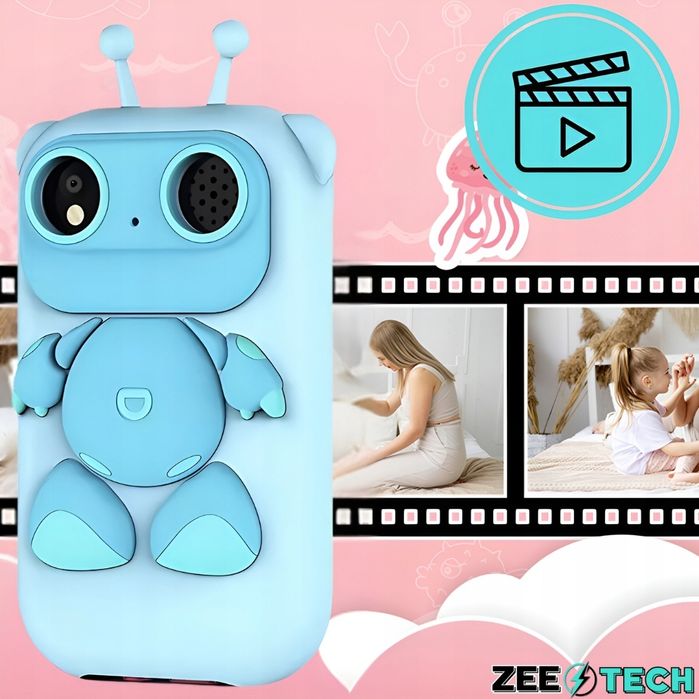 Telefon Dla Dzieci Zabawkowy Aparat Cyfrowy Edukacyjny Kamera + Karta