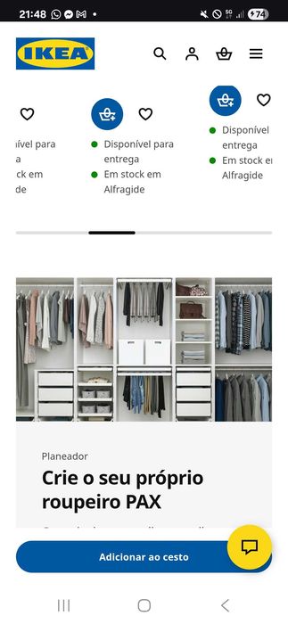 PAX Estrutura roupeiro 100x35x236 cm, com 6 assessorios KOMPLEMENT