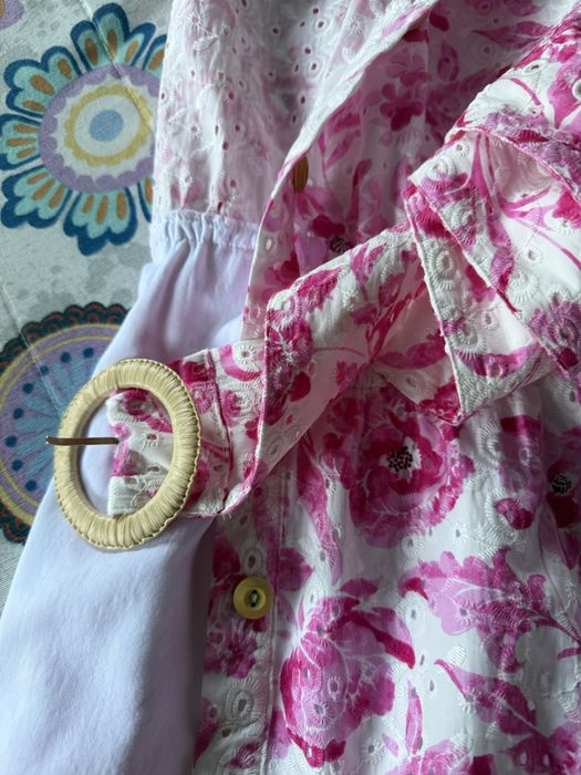 Vestido bordado ingles da salsa tam L