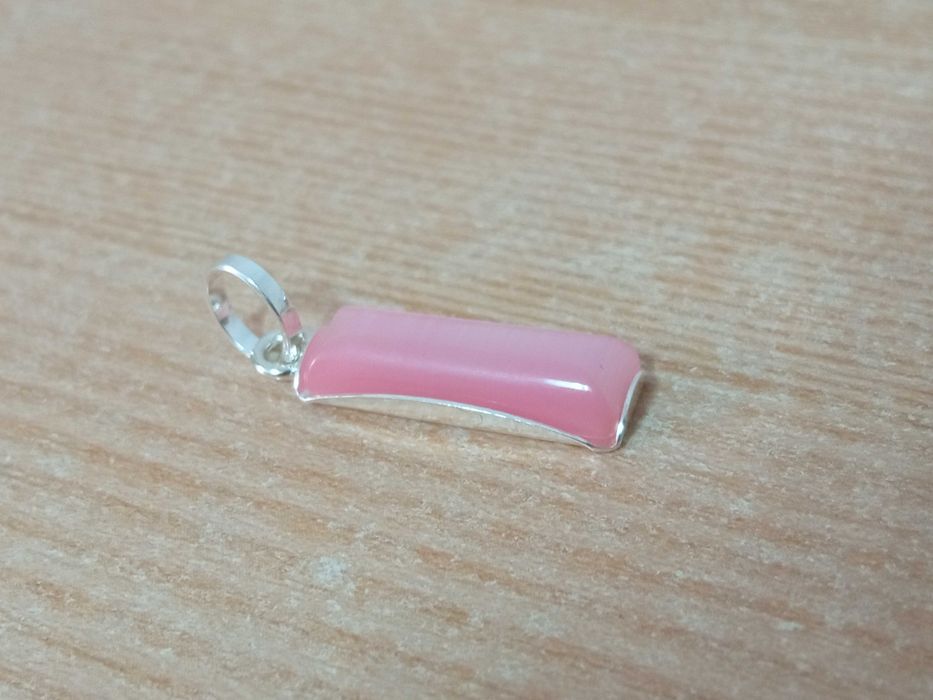 Zaweszka różowa Uleksyt 2,7 cm Damski wisorek ze srebra Sr 925 W