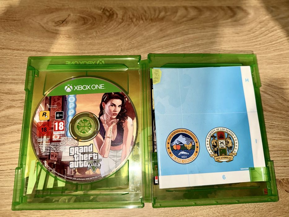 GTA V (GTA 5) – Xbox One / Series S|X – płyta + mapa – komplet