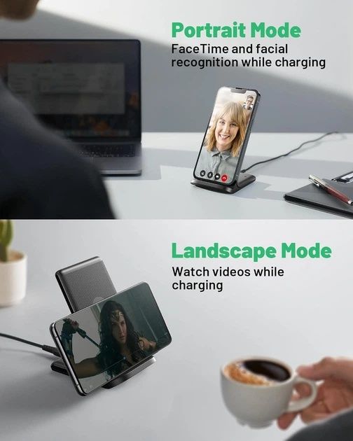 Нова бездротова зарядка INIU 15W Wireless Charger Stand (WI-211)