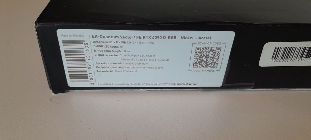 Bloco Water Cooler Ek-Quantum Vector2, FE RTX 4090 - Nickel + Acetal