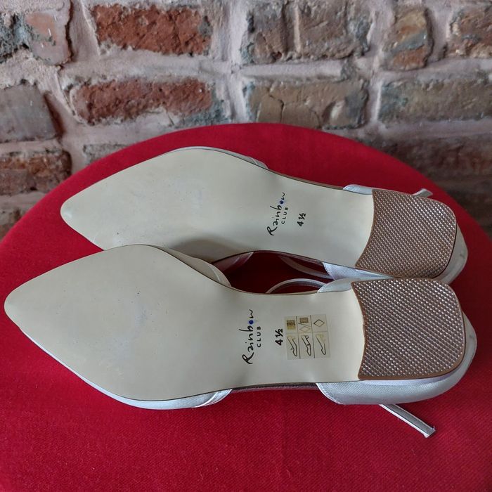 Ślubne buty z satyny. Rainbow. 37/38