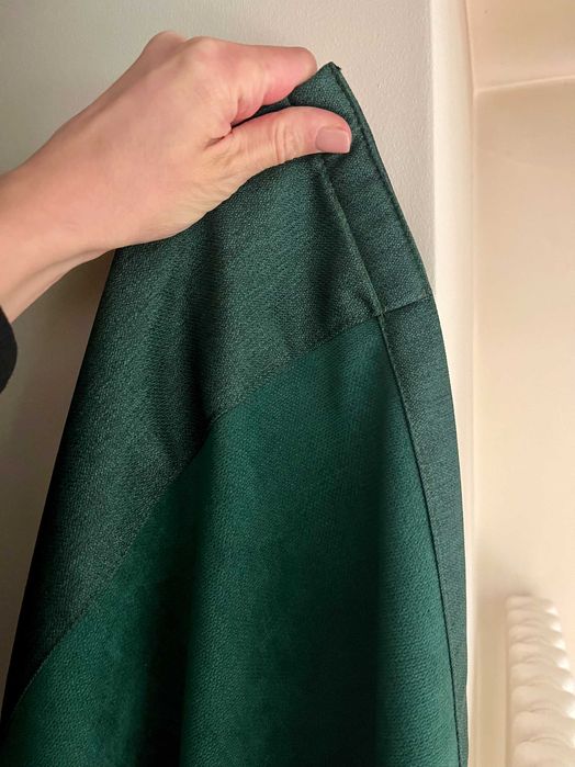 ciemnozielone zasłony eurofirany 4 sztuki (250x142cm).