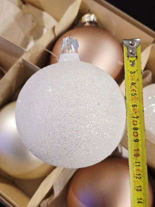 Bombki choinkowe Prl okragłe duże bańki, szklane na choinkę