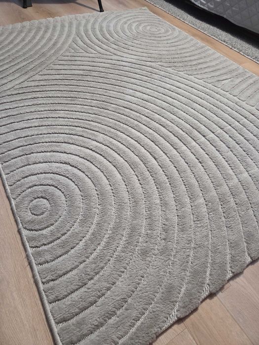 Dywan Kordoba Grey Omega szary geometryczny koła 160x120 cm