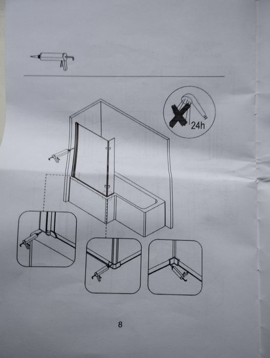 Parawan nawannowy szklany