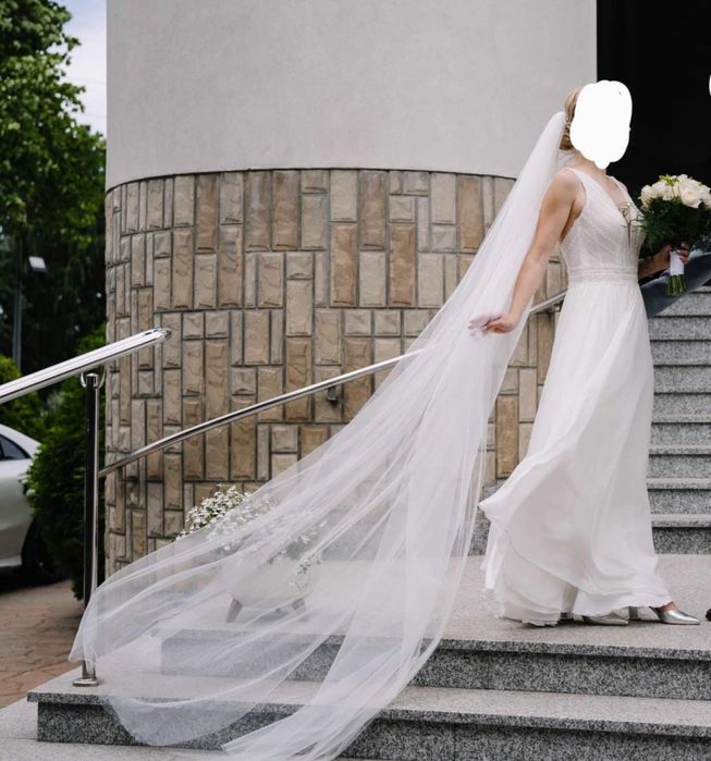 Suknia ślubna śmietanka kolekcja Gala model EMBA stan idealny