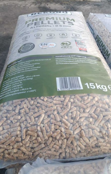 Pellet certyfikowany pelet  ENplus A1  Din plus 6 mm Rekord najlepszy