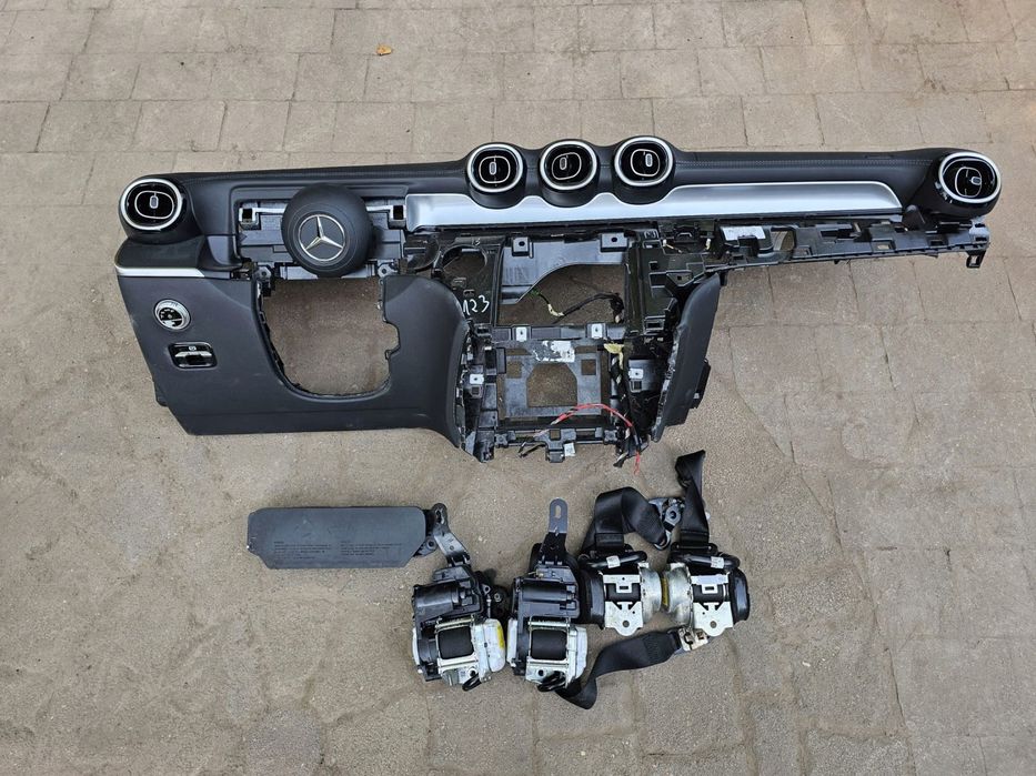 konsola airbag pasy komplet mercedes glc 254 w254 skóra