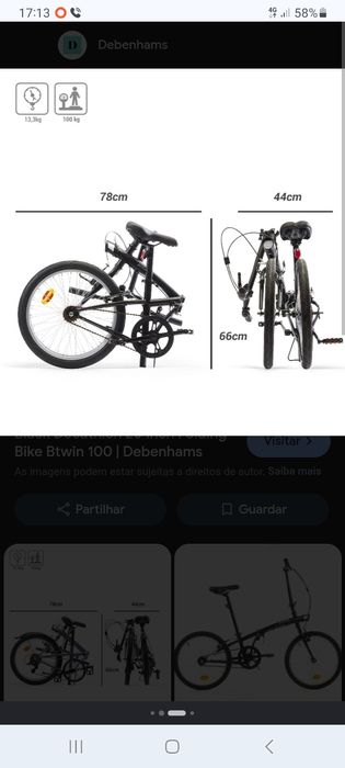 Bicicleta dobrável btwin