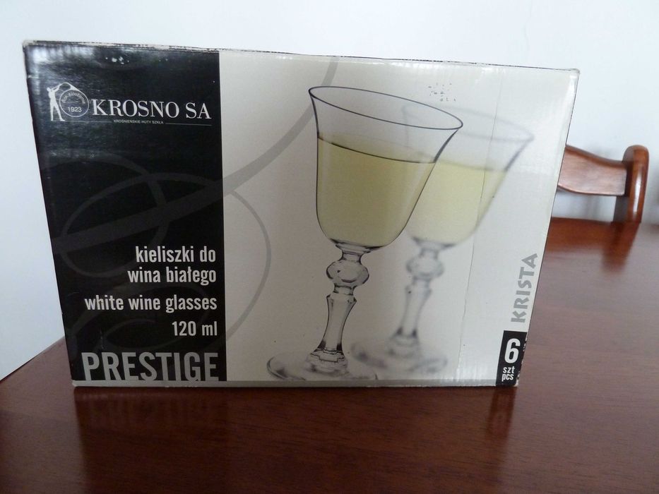 Komplet 6 kieliszków 120 ml do białego wina, Krista Krosno Prestige