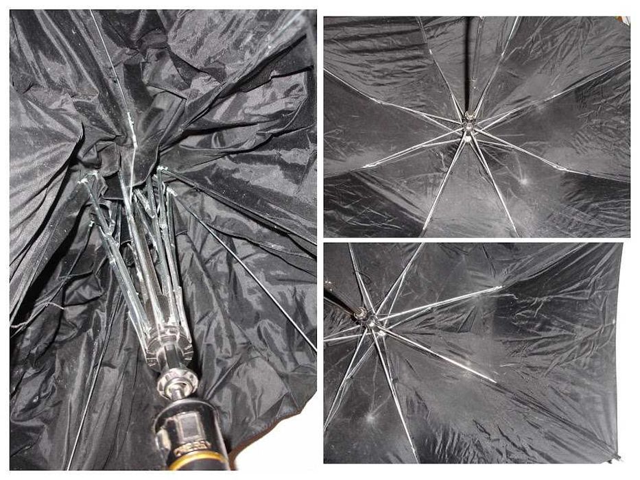 ЗОНТ/парасоля чорний (півавтомати і тростина) - на з/ч. 3 парасолі.